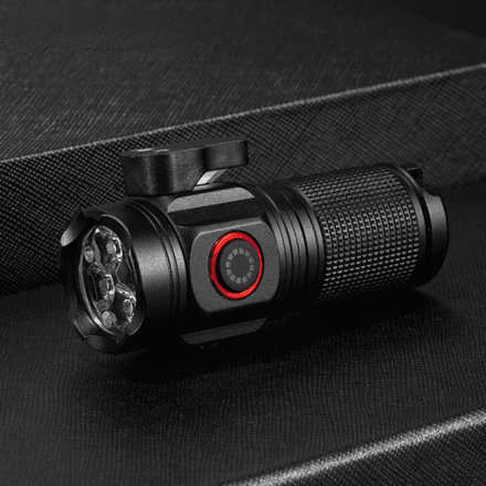 Lampe de Poche Portable LED, Torche Multifonction avec Boussole et Coupe-Ceinture (métal) thumbnail 2