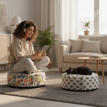 Pouf Gonflable pour Jardin Élégant Confort et Style (couleur aléatoire) thumbnail 4