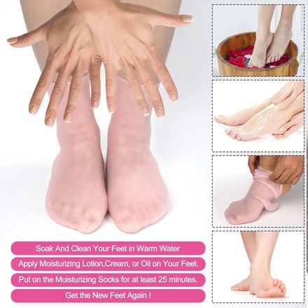 Lot De 2 Paires Chaussettes Hydratantes En Silicone thumbnail 2