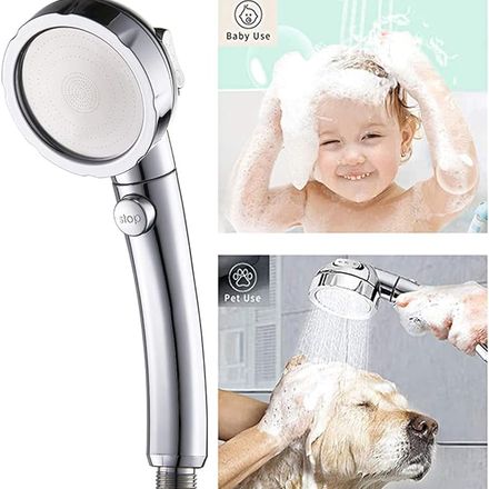 Pommeau De Douche Économie D’eau Avec Rotation À 360 Degrés Et Ventilation Intégrée thumbnail 3