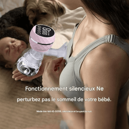 Tire-lait électrique compact avec biberon, écran LED et rechargeable (colleur aléatoire) thumbnail 3