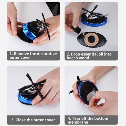 L’Essence du Bien être  BYYLECL Hélicoptère Diffuseur D’huiles Essentielles (Couleur Aléatoire) thumbnail 2