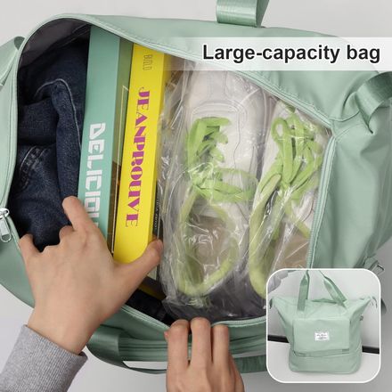 Sac de Voyage Pliable pour Femmes, rangement de sport de grande capacité (colleur aléatoire) thumbnail 4