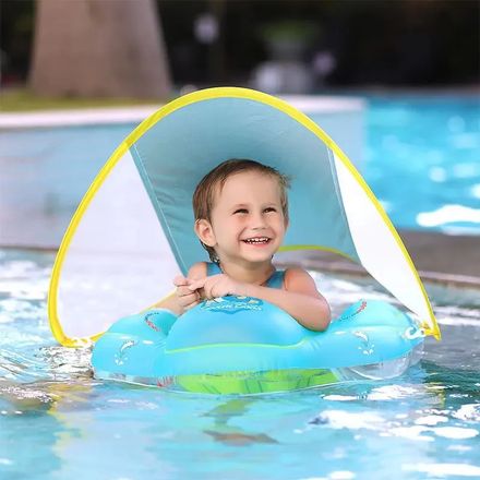 Bouée de Natation gonflable flottant pour bébé avec parasol thumbnail 1