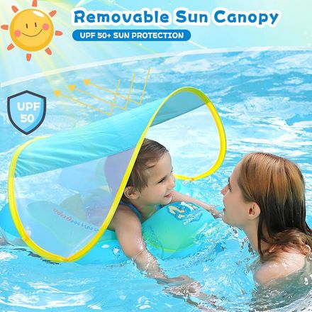 Bouée de Natation gonflable flottant pour bébé avec parasol thumbnail 2