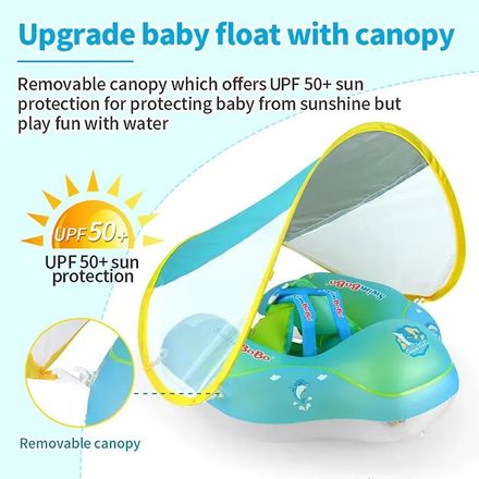 Bouée de Natation gonflable flottant pour bébé avec parasol thumbnail 3
