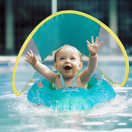 Bouée de Natation gonflable flottant pour bébé avec parasol thumbnail 4