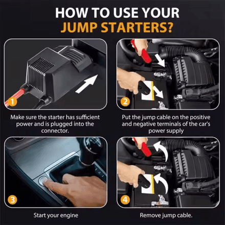 Démarreur De Voiture 12v Avec Compresseur D’air thumbnail 3