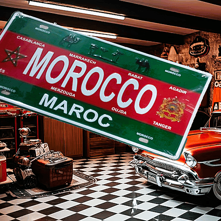 Plaque d’Immatriculation Décorative Maroc thumbnail 1