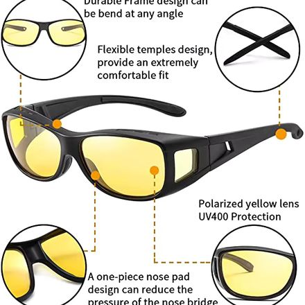 Lot de 2pcs sur-Lunettes HD – pour Conduite Nocturne et en Plein Soleil thumbnail 2