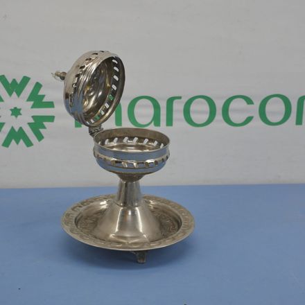 Diffuseur d’encens marocain Oud Mbakhra, un encens classique argenté thumbnail 3
