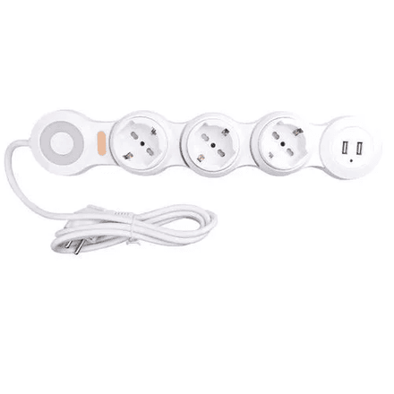 Multiprise Flexible PowerFlex avec 3 Prises et 2 Ports USB Charge Rapide thumbnail 1