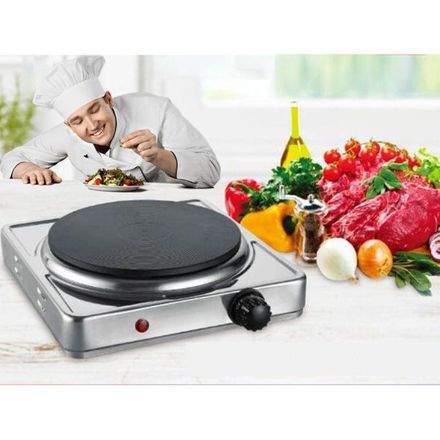 Plaque de Cuisson Électrique 1000W Réchaud Électrique 1 Feux L’acier Inoxydable thumbnail 1