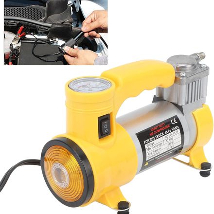 Gonflez et Roulez Compresseur d’Air Métallique 12V pour Pneus de Voiture thumbnail 1