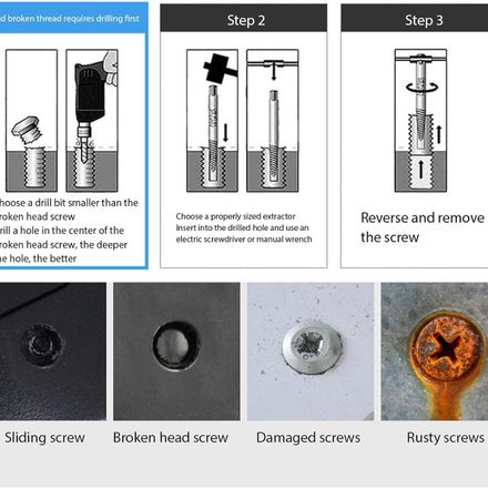 26 Pièces d’Extraction de Vis endommagées avec Boîte de Rangement thumbnail 4