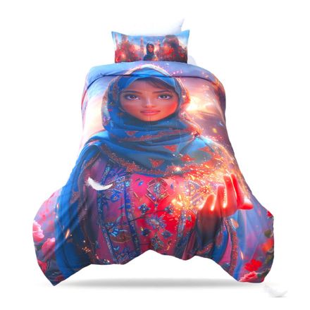 Housse de Couette Mystic Palace 1 Place (160x220 cm) + 1 Taies d’Oreiller  // Collection Ma Petite Princesse thumbnail 1