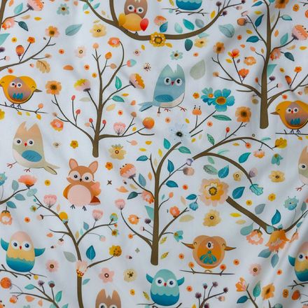 Housse de Couette Bébé Premium Double Face Bosquet Enchanté (Housse -115x130cm- + 1 Taies d’Oreiller -30x50 cm-) // Collection Berceaux de Rêves ! thumbnail 2