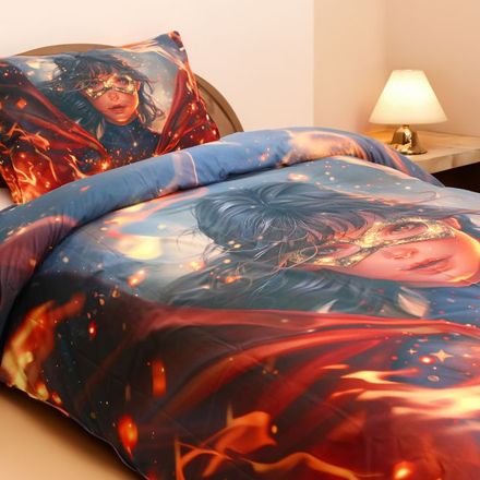 Housse de couette Fille Gardienne de la Flamme - 1 Place - (160x220 cm) + 1 Taies d’Oreiller thumbnail 4