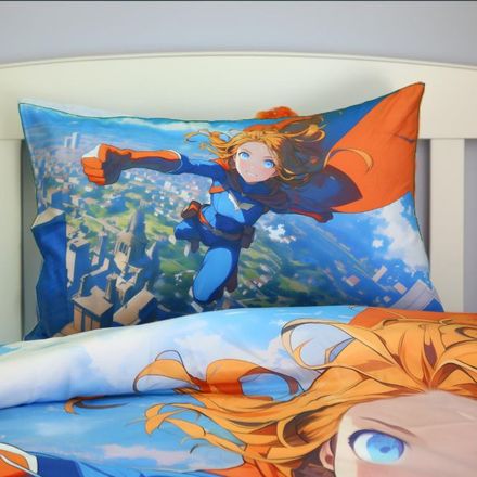 Housse de couette Fille Souffle de Liberté + 1TO - 1  Place (160x220 cm) - Collection Galaxie des Héros thumbnail 3