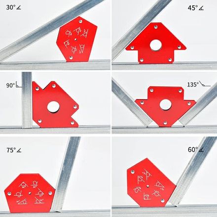 Ensemble de Supports Magnétiques Puissants pour Soudure – Lot de 6 Aimants de Positionnement thumbnail 2