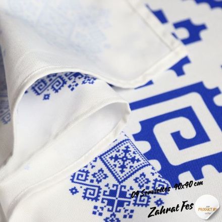 Nappe Zahrat Fès de la Collection Touches de Fès Luxueuses - Bleu thumbnail 4