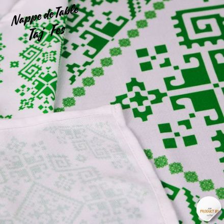 Nappe Taj Fès de la Collection Touches de Fès Luxueuses - Vert thumbnail 4