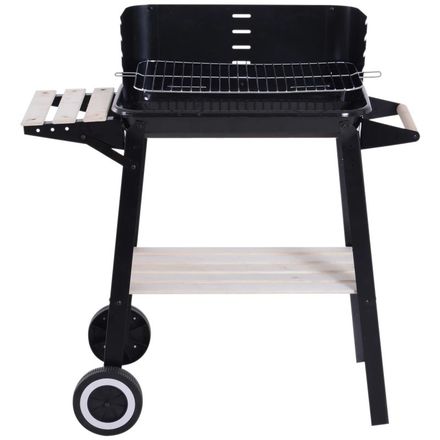 Barbecue au Charbon Rectangulaire avec Roulettes pour Jardin et Camping en Plein Air 83x45x87 cm thumbnail 3