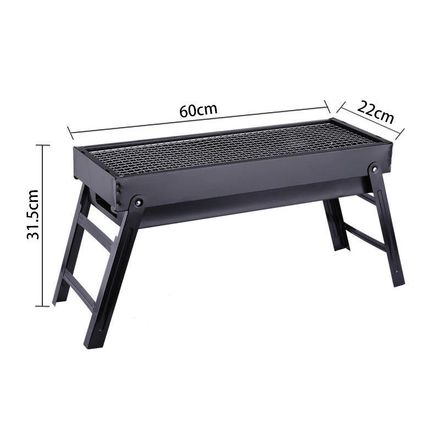 60cm Barbecue à Charbon de Bois Portable Léger pour Pique-Niques en Plein Air thumbnail 2