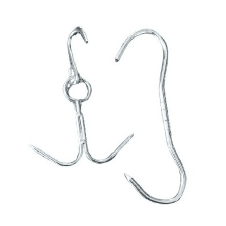 Pack de 2 Crochets en Acier Inoxydable pour Suspendre Viande et Volaille thumbnail 4