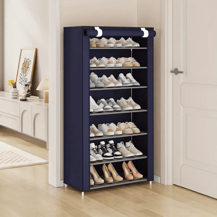 Armoire à Chaussures avec Couverture en Tissu, Rangement Pratique pour les Chaussures et Vêtements (Colleur Aléatoire) thumbnail 3