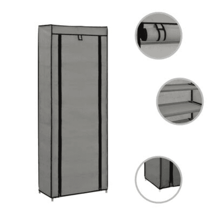 Armoire à Chaussures avec Couverture en Tissu, Rangement Pratique pour les Chaussures et Vêtements (Colleur Aléatoire) thumbnail 2