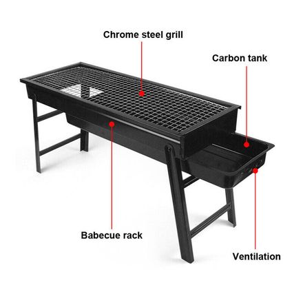 60cm Barbecue à Charbon de Bois Portable Léger pour Pique-Niques en Plein Air thumbnail 4