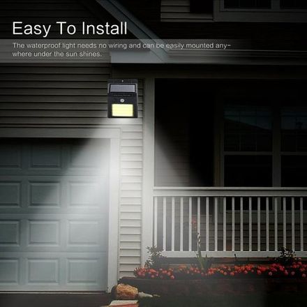 LED Lampe Solaire avec Détecteur de Mouvement Applique Murale Extérieur Étanche thumbnail 4