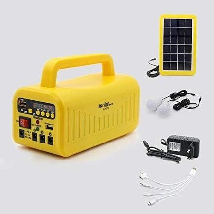 Isolar Kit système déclairage Solaire, panneau solaire avec Radio FM, lecteur MP3, deux lampes thumbnail 4