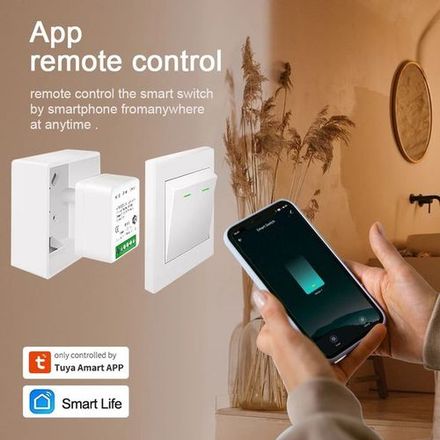 Mini Commutateur WiFi 16A,2 voies, Relais, minuterie, fonctionne avec alexa, Google Home thumbnail 3