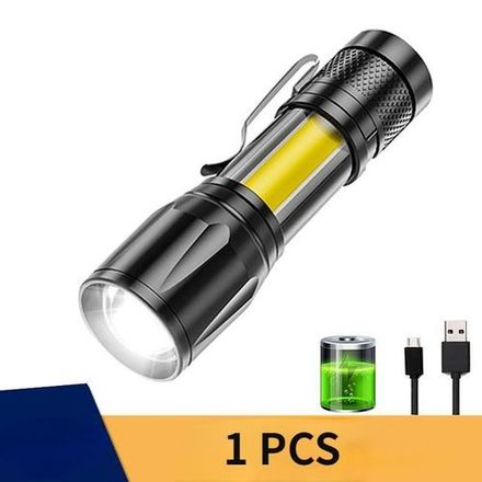 Lampe de Poche Rechargeable Haute Puissance - Mini Torche à Zoom pour Camping et Activités en Plein Air thumbnail 2