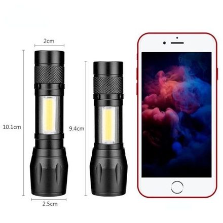 Lampe de Poche Rechargeable Haute Puissance - Mini Torche à Zoom pour Camping et Activités en Plein Air thumbnail 3