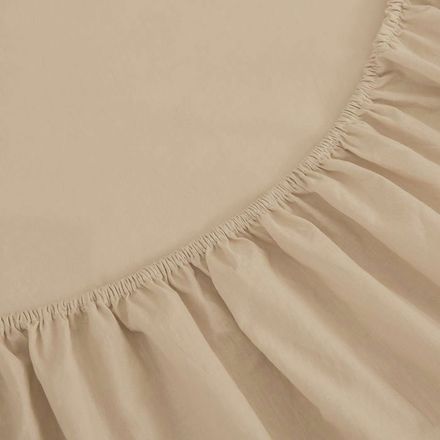 Drap Housse Beige Sable (160x200 cm) // Doux & Antiallergique thumbnail 2