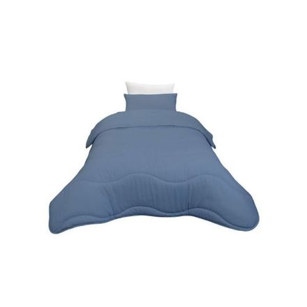 Couette Uni Microfibre Antiallérgique Bleu Glacier  (1Place) 160x220 cm thumbnail 2