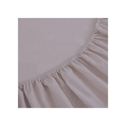 Drap Housse Uni Gris Clair (120x200 cm) // Doux & Antiallérgique thumbnail 2