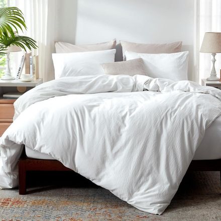 Housse de Couette Blanche + 2 Taies d’Oreiller - 220x240cm thumbnail 1