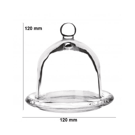 Plat de présentation rond en verre transparent avec couvercle thumbnail 4