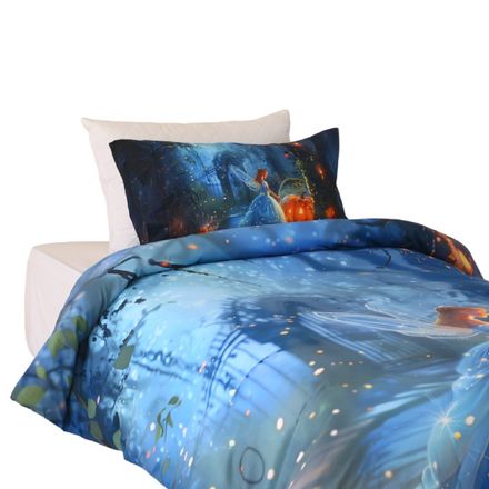 Housse de Couette ""Reines des Fées""  1 Place  (160x220 cm) + 1 Taies d’Oreiller// Collection Ma Petite Princesse thumbnail 2