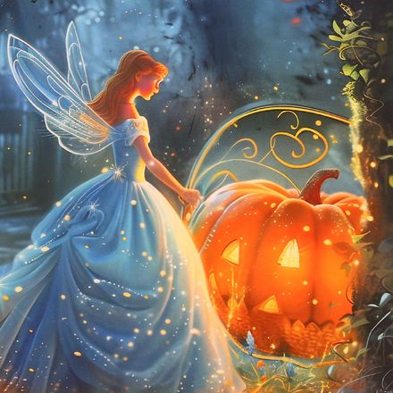 Housse de Couette ""Reines des Fées""  1 Place  (160x220 cm) + 1 Taies d’Oreiller// Collection Ma Petite Princesse thumbnail 3