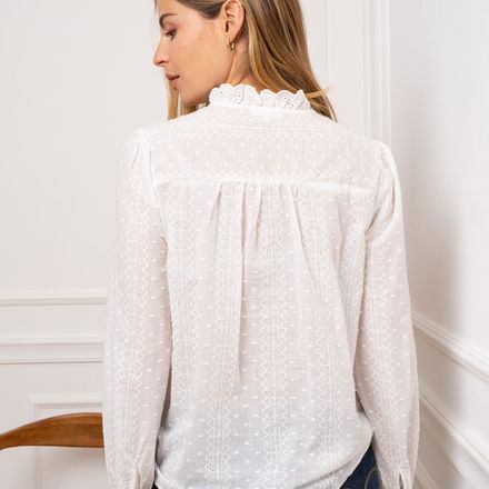 Chemise brodée en coton thumbnail 3