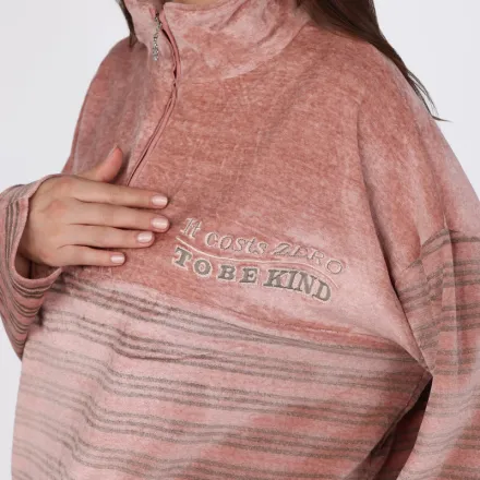 Ensemble en Velours Zippé Rose | Collection La Douceur d’Hiver thumbnail 4