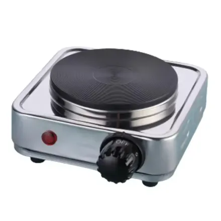 Mini Plaque Chauffante Portable Électrique Inox 500W 1 Feu ,Élégance et Praticité thumbnail 1