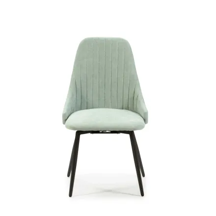 Elma Chaise Pivotante En Simili Cuir/tissu - Turquoise thumbnail 3