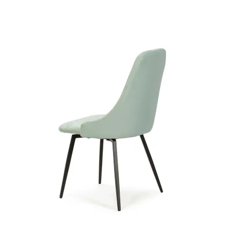 Elma Chaise Pivotante En Simili Cuir/tissu - Turquoise thumbnail 2