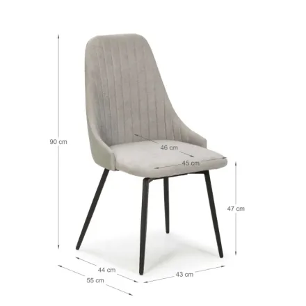 Elma Chaise Pivotante En Simili Cuir/tissu - Gris Claire thumbnail 4